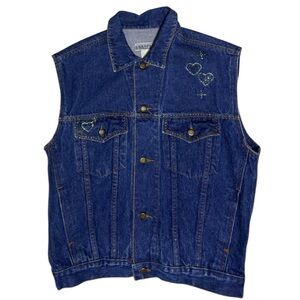 HUK•A•POO Men’s Hearts Embroidered Denim Vest